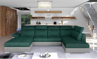 Stūra dīvāns NORE Evanell, zaļš/pelēks cena un informācija | Stūra dīvāni | 220.lv