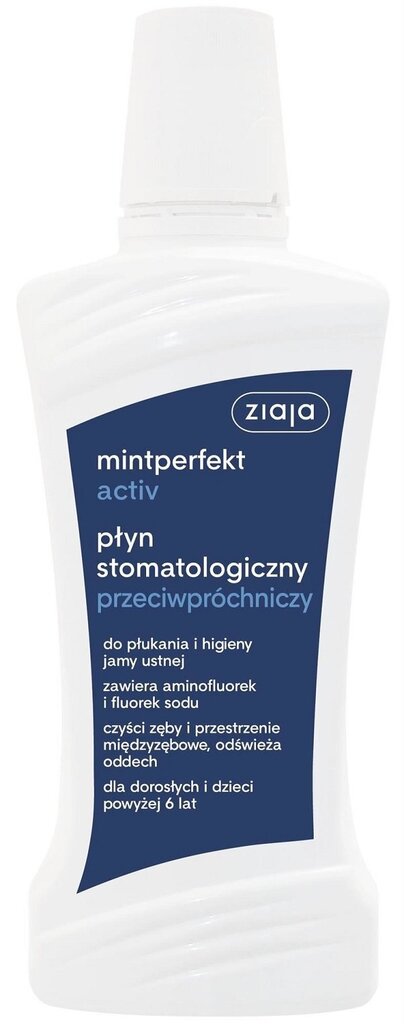 Ziaja Mintperfect Activ utes skalošanas līdzeklis 500 ml цена и информация | Zobu pastas, birstes | 220.lv