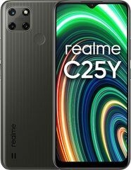 Realme C25Y, 128 GB, Dual SIM, Black цена и информация | Мобильные телефоны | 220.lv