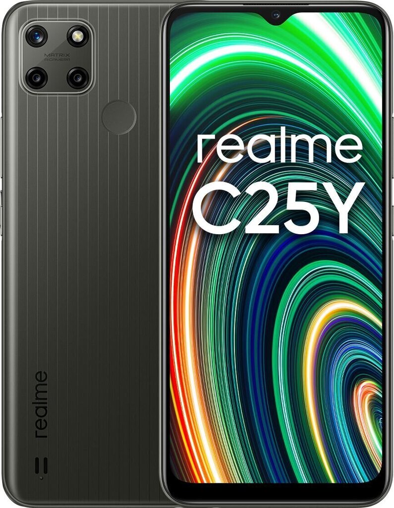 Realme C25Y, 128 GB, Dual SIM, Black cena un informācija | Mobilie telefoni | 220.lv