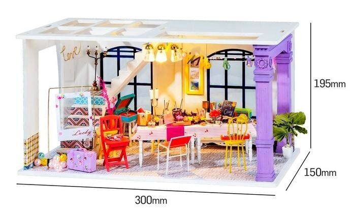 Koka saliekamā miniatūra Robotime 3D Party Time цена и информация | Konstruktori | 220.lv