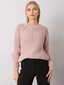 RUE PARIS Gaiši rozā trikotāžas džemperis. cena un informācija | Sieviešu džemperi | 220.lv