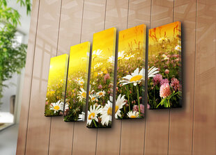 Репродукция из пяти частей Луговые цветы цена и информация | Картины | 220.lv