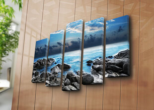 Репродукция из пяти частей Камни у моря цена и информация | Картины | 220.lv