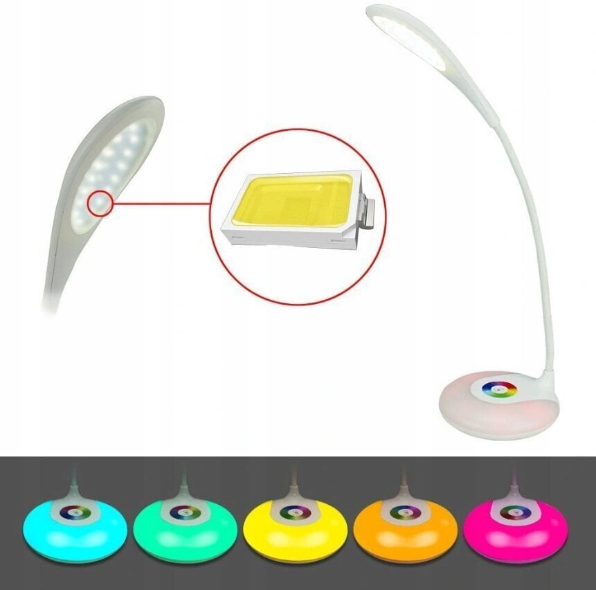 LED galda lampa 256 RGB krāsas cena un informācija | Galda lampas | 220.lv
