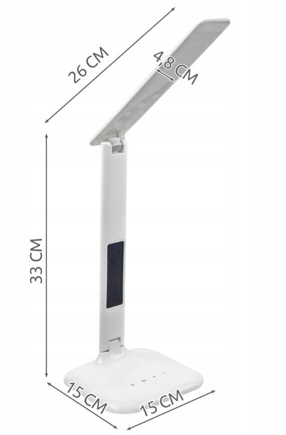 LED galda lampa ar termometru un modinātāju цена и информация | Galda lampas | 220.lv