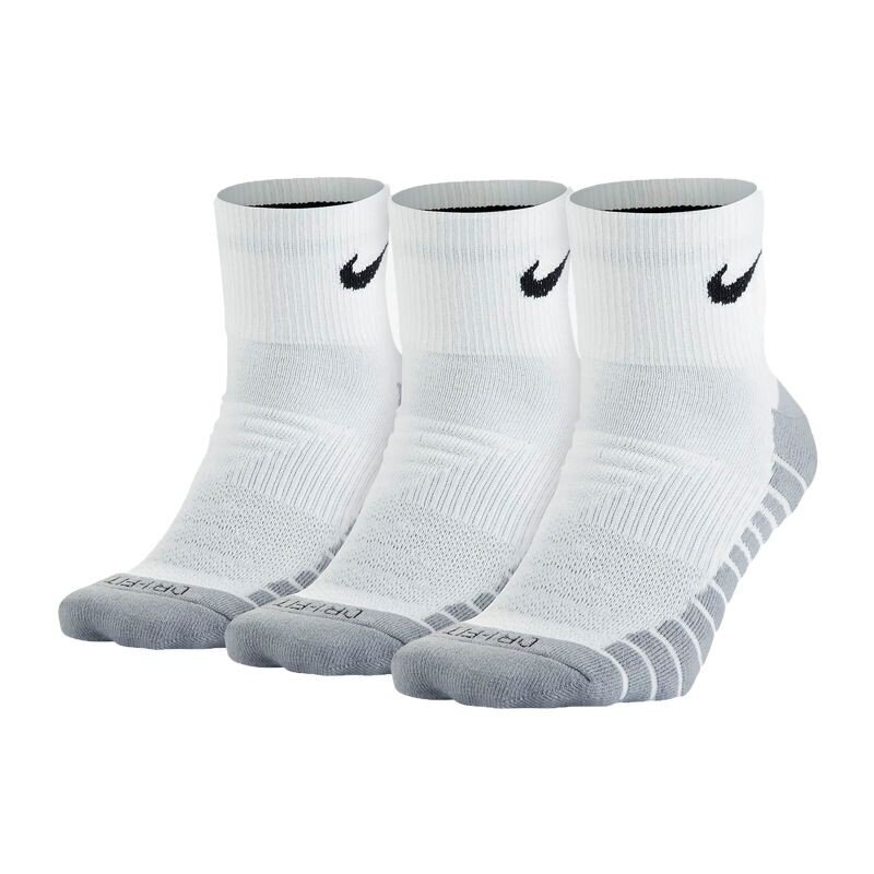 Sporta zeķes vīriešiem Nike dry cushion Quarter M SX5549 100, 3 pāri, pelēkas cena un informācija | Vīriešu zeķes | 220.lv