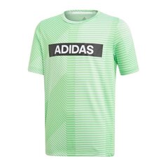 T-krekls zēniem Adidas Branded Junior DV1365, zaļš cena un informācija | Zēnu krekli | 220.lv