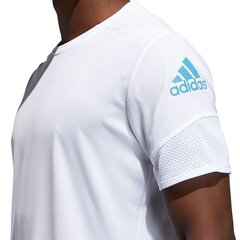 Спортивная рубашка мужская Adidas 25/7 Tee Rise Up N Run M FL6818, белая цена и информация | Мужская спортивная одежда | 220.lv