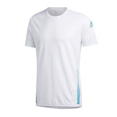 Спортивная рубашка мужская Adidas 25/7 Tee Rise Up N Run M FL6818, белая цена и информация | Мужская спортивная одежда | 220.lv