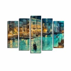 Репродукция из пяти частей Венеция цена и информация | Картины | 220.lv