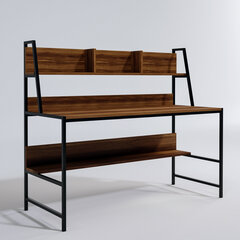 Письменный стол Kalune Design Ceren Rafli, коричневый/черный цена и информация | Компьютерные, письменные столы | 220.lv
