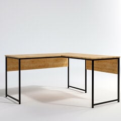 Письменный стол Kalune Design L Tasarim, коричневый/черный цена и информация | Компьютерные, письменные столы | 220.lv