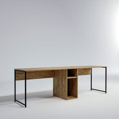 Письменный стол Kalune Design Ikili, коричневый/черный цена и информация | Компьютерные, письменные столы | 220.lv