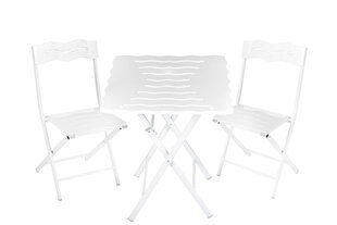 Комплект мебели в сад  Kalune Design Bistro Set 1,  белый цена и информация | Комплекты уличной мебели | 220.lv