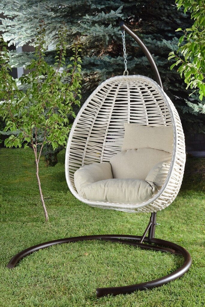 Šūpuļkrēsls Kalune Design Findik, bēša цена и информация | Dārza krēsli | 220.lv