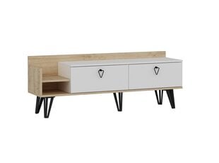ТВ столик Kalune Design Mia, белый/коричневый цена и информация | Тумбы под телевизор | 220.lv