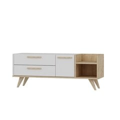 ТВ столик Kalune Design Otto, белый/коричневый цена и информация |  Тумбы под телевизор | 220.lv