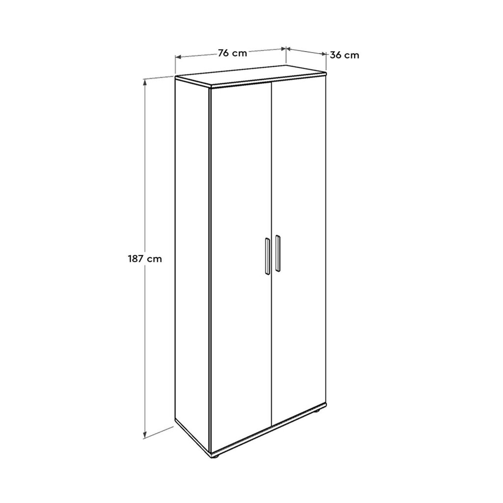 Skapītis Kalune Design SHC-529-BB-2, balts цена и информация | Apavu skapji, apavu plaukti, priekšnama soliņi | 220.lv