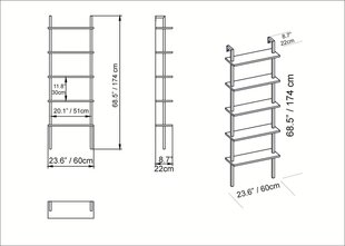 Полка Kalune Design Plante, белый/золотой цвет цена и информация | Полки | 220.lv