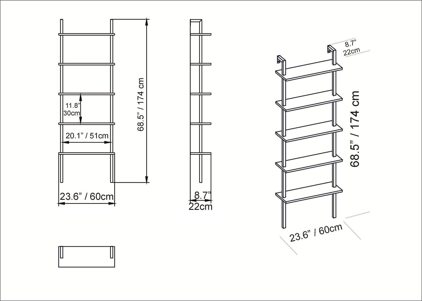 Plaukts Kalune Design Plante, balts/zelta krāsas цена и информация | Plaukti | 220.lv