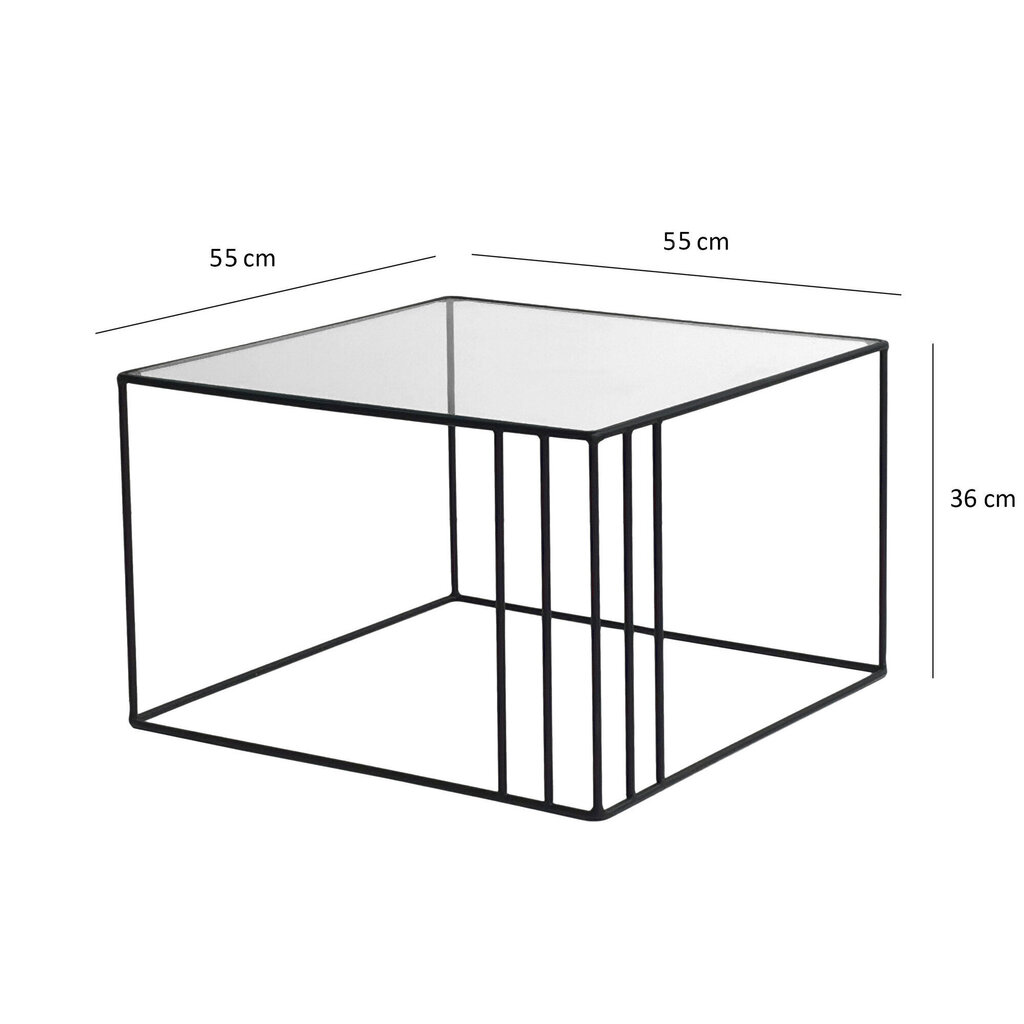 Kafijas galdiņš Kalune Design Outline, melns цена и информация | Žurnālgaldiņi | 220.lv