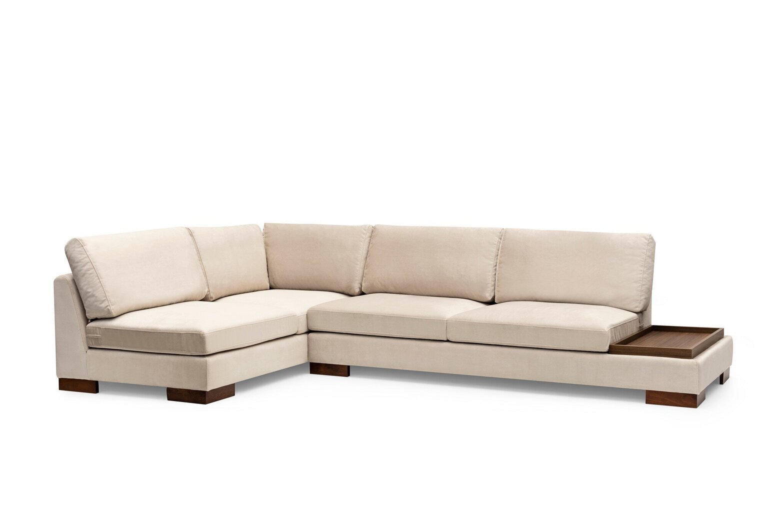 Stūra dīvāns Kalune Design Tulip ar pufu, smilškrāsas cena un informācija | Stūra dīvāni | 220.lv