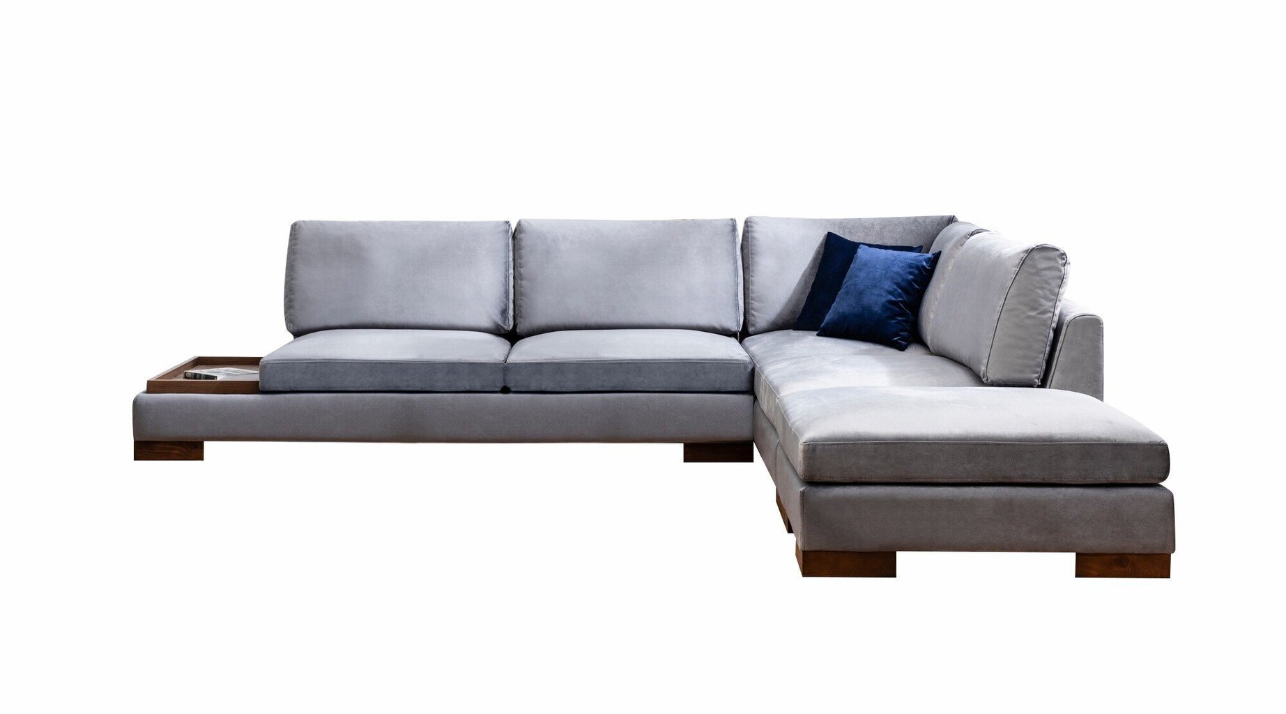 Stūra dīvāns Kalune Design Tulip, tumši pelēks cena un informācija | Stūra dīvāni | 220.lv