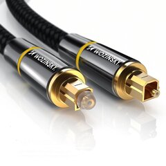 Wozinsky digital optical audio fiber cable Toslink SPDIF 1,5m black (WOPT-15) цена и информация | Кабели для телефонов | 220.lv