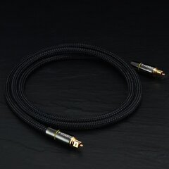 Wozinsky digital optical audio fiber cable Toslink SPDIF 2m black (WOPT-20) цена и информация | Кабели для телефонов | 220.lv