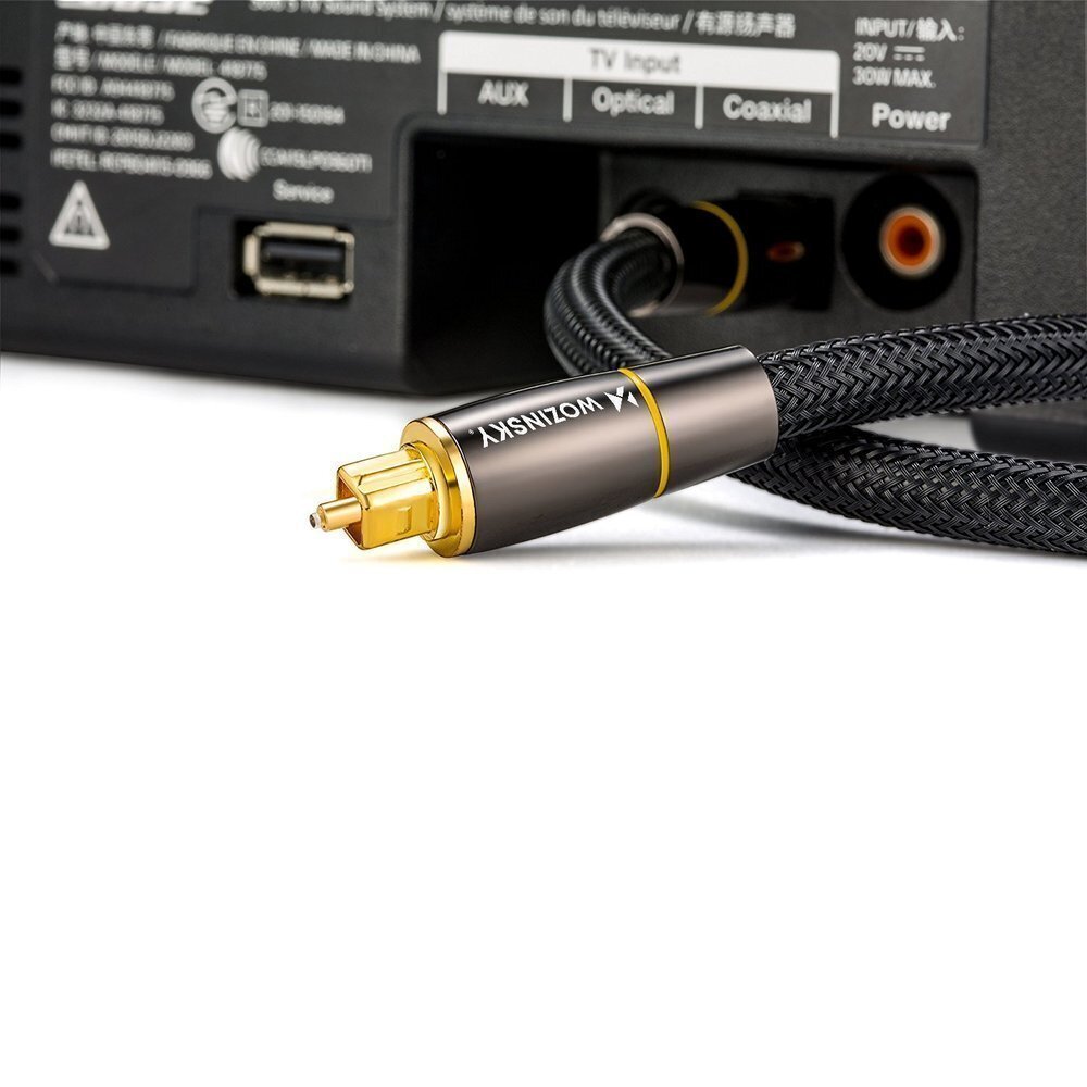 Wozinsky digital optical audio fiber cable Toslink SPDIF WOPT-20, 2 m цена и информация | Savienotājkabeļi | 220.lv