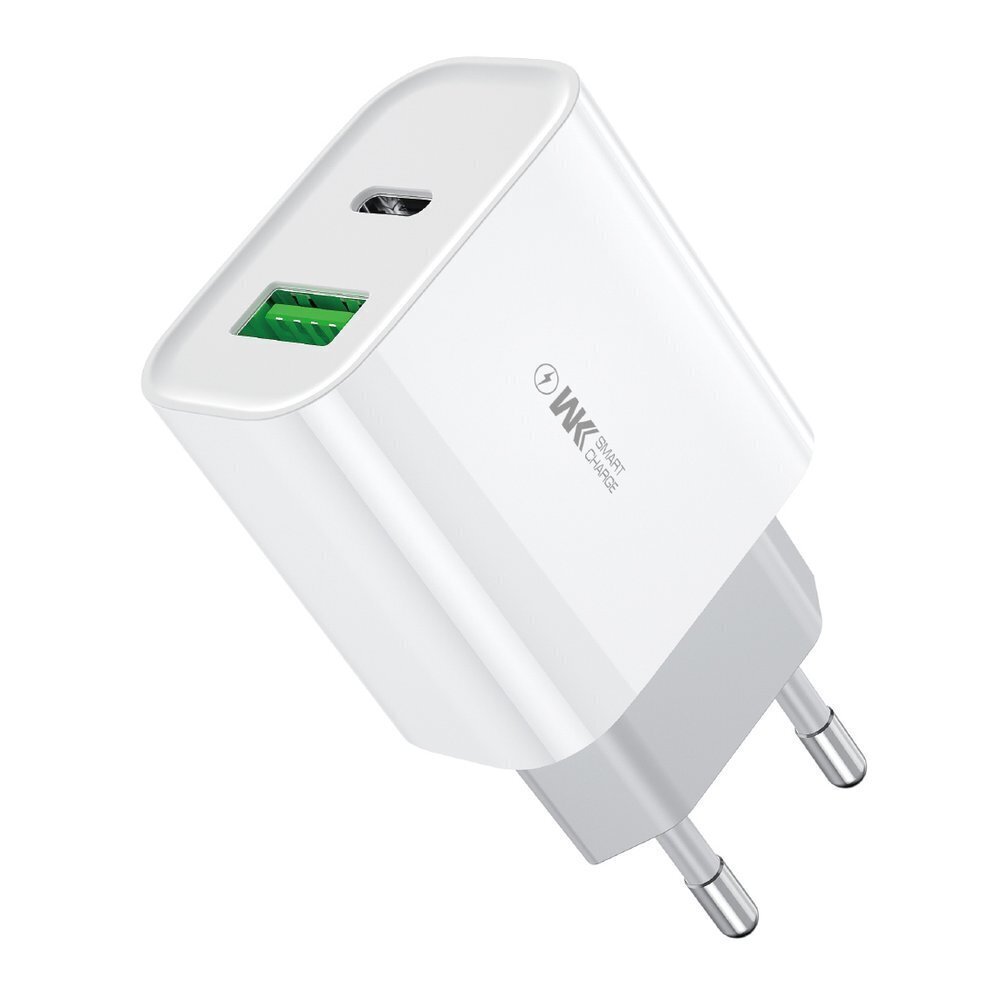 WK Design Quick charger EU USB / Lightning Power Delivery Quick Charge 3.0 20W WP-U53 цена и информация | Lādētāji un adapteri | 220.lv