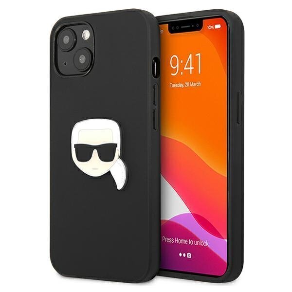 Karl Lagerfeld KLHCP13SPKMK, piemērots iPhone 13 mini, melns цена и информация | Telefonu vāciņi, maciņi | 220.lv