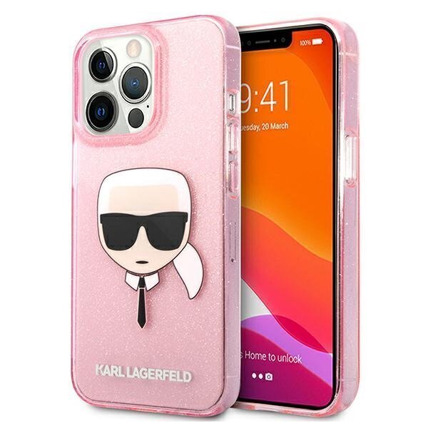 Karl Lagerfeld KLHCP13XKHTUGLP, piemērots iPhone 13 Pro Max, rozā цена и информация | Telefonu vāciņi, maciņi | 220.lv