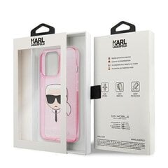 Karl Lagerfeld KLHCP13XKHTUGLP, piemērots iPhone 13 Pro Max, rozā цена и информация | Чехлы для телефонов | 220.lv