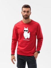 Vīriešu džemperis "No ProbLlama" B1153-45421-XXL, sarkans цена и информация | Мужские свитера | 220.lv