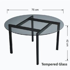 Кофейный столик Kalune Design Balance, черный цена и информация | Журнальные столики | 220.lv
