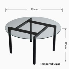 Кофейный столик Kalune Design Balance 2, черный цена и информация | Журнальные столики | 220.lv
