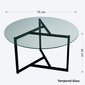 Kafijas galdiņš Kalune Design Trio, melns cena un informācija | Žurnālgaldiņi | 220.lv