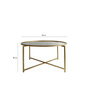 Kafijas galdiņš Kalune Design Gold Sun 2, balts/zelta krāsas cena un informācija | Žurnālgaldiņi | 220.lv
