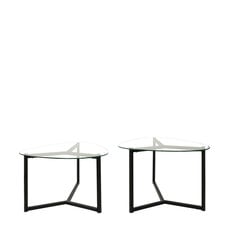 2-ju galdiņu komplekts Kalune Design Bellisimo, melns cena un informācija | Žurnālgaldiņi | 220.lv