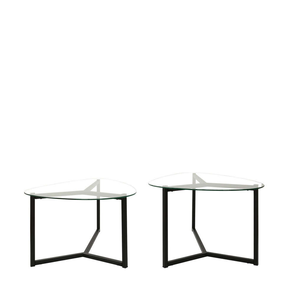 2-ju galdiņu komplekts Kalune Design Bellisimo, melns cena un informācija | Žurnālgaldiņi | 220.lv