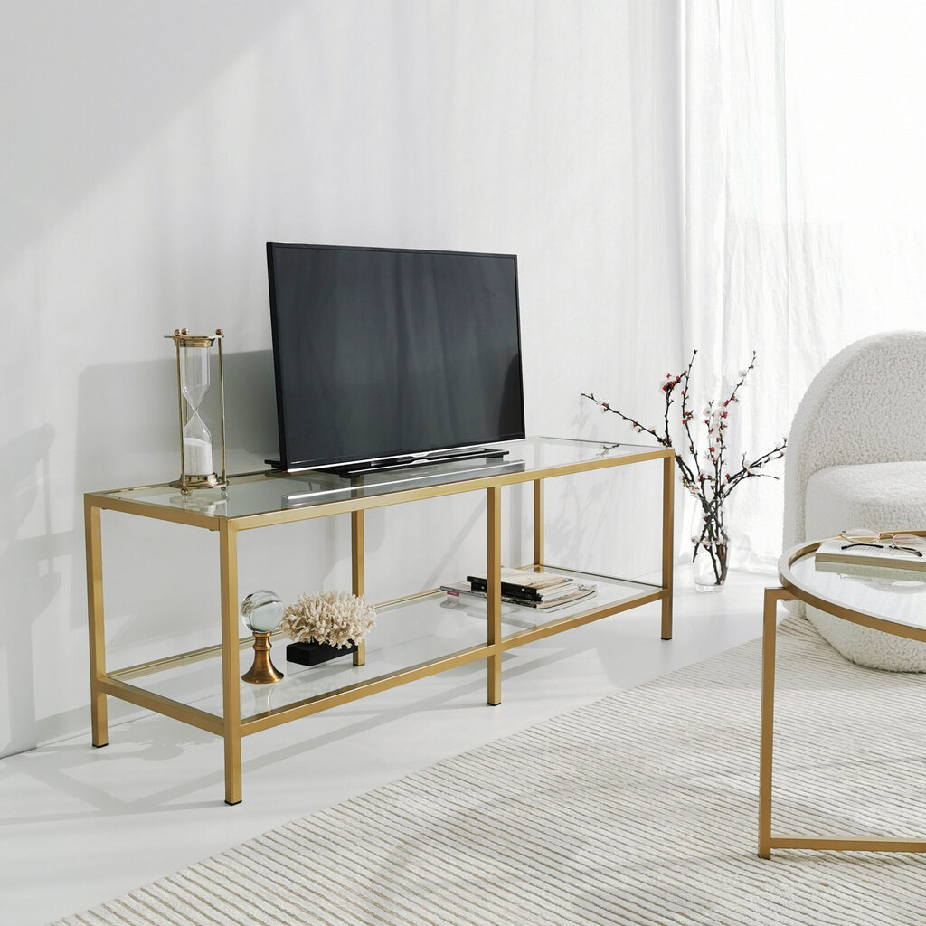 TV galdiņš Kalune Design Basic TV501, zelta krāsas cena un informācija | TV galdiņi | 220.lv
