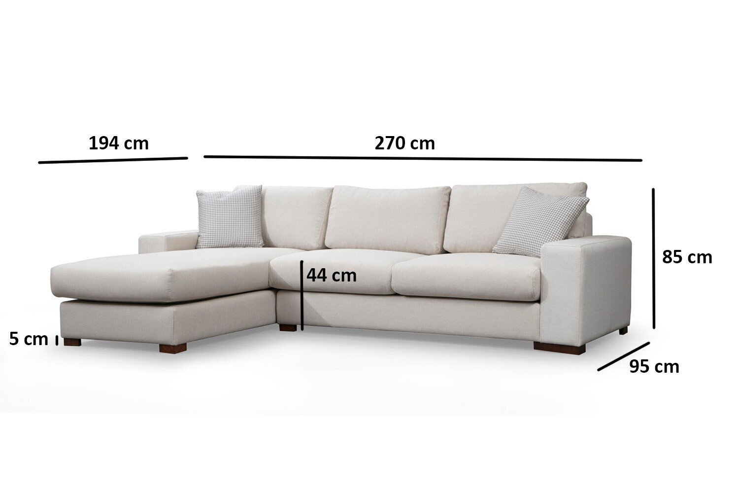 Stūra dīvāns Kalune Design Loop 16/17, smilškrāsas cena un informācija | Stūra dīvāni | 220.lv