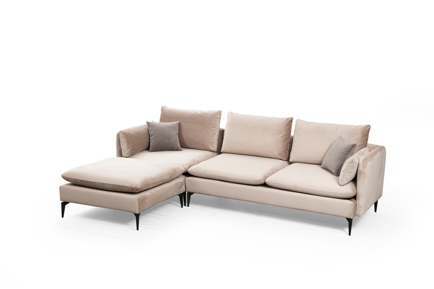 Stūra dīvāns Kalune Design Felix, smilškrāsas cena un informācija | Stūra dīvāni | 220.lv