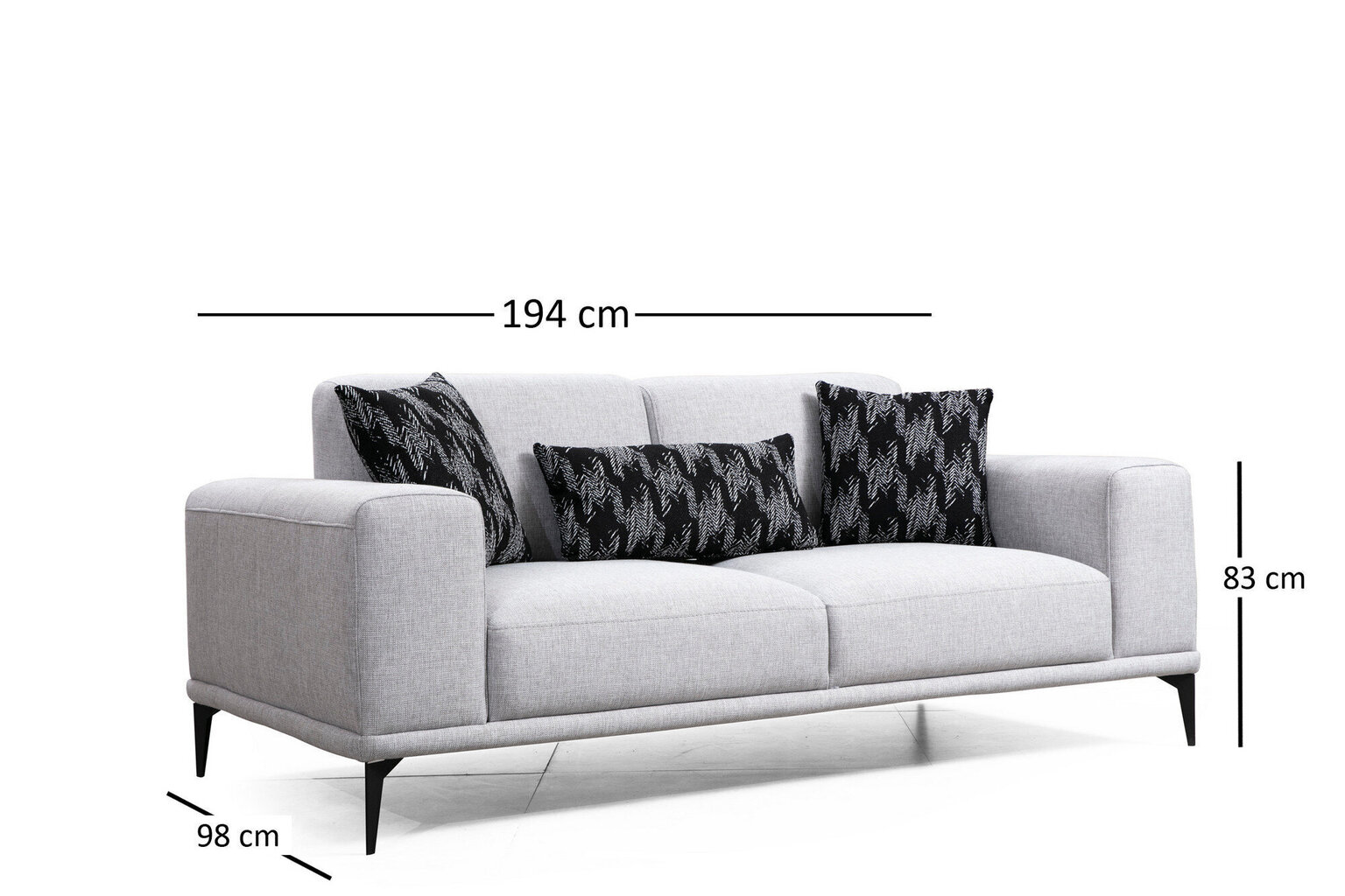 Dīvāns Kalune Design Nikea, pelēks cena un informācija | Dīvāni | 220.lv