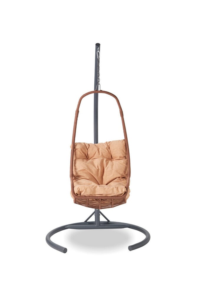 Šūpuļkrēsls Kalune Design Florya 2, smilškrāsas/pelēks cena un informācija | Dārza krēsli | 220.lv