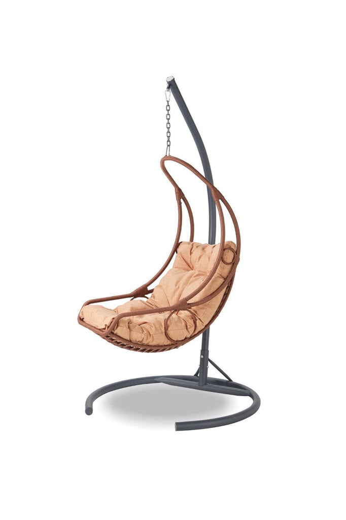 Šūpuļkrēsls Kalune Design Florya 2, smilškrāsas/pelēks цена и информация | Dārza krēsli | 220.lv