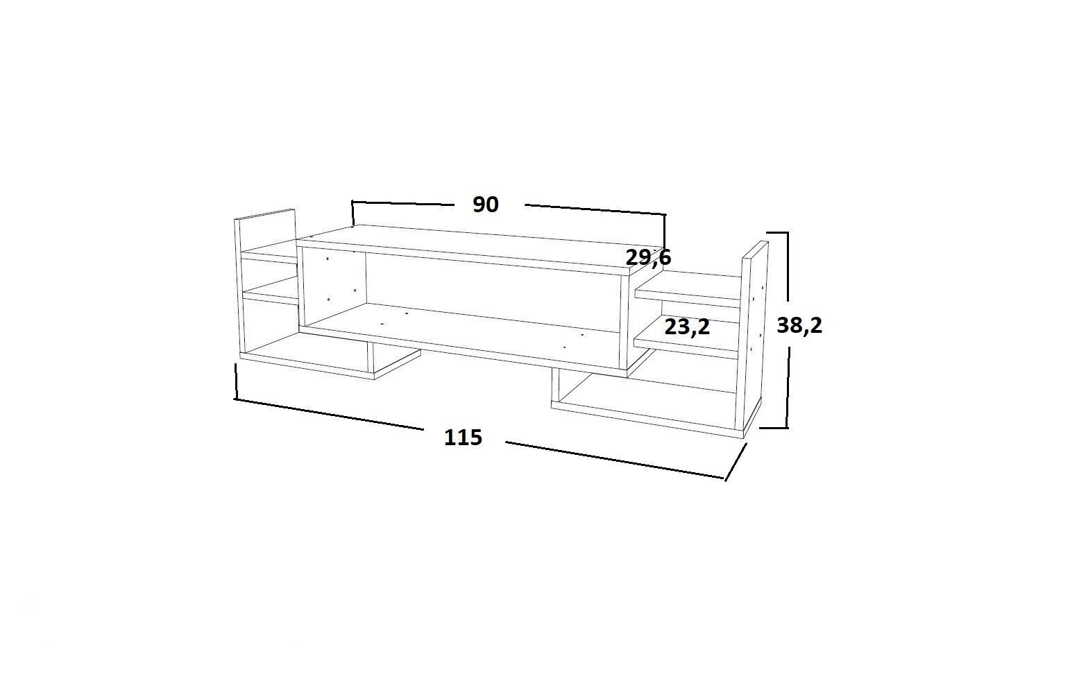 TV galdiņš Kalune Design Sema, balts цена и информация | TV galdiņi | 220.lv