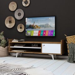 TV galdiņš Kalune Design Ticaba, brūns/balts cena un informācija | TV galdiņi | 220.lv